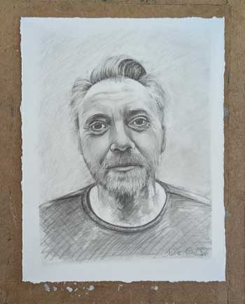 A sketch of Irish Musician Paul McLoone. Paul is lead singer of The Undertones