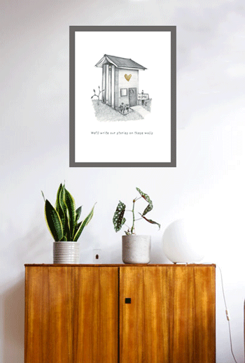 New House "We'll write our stories on these walls" Print