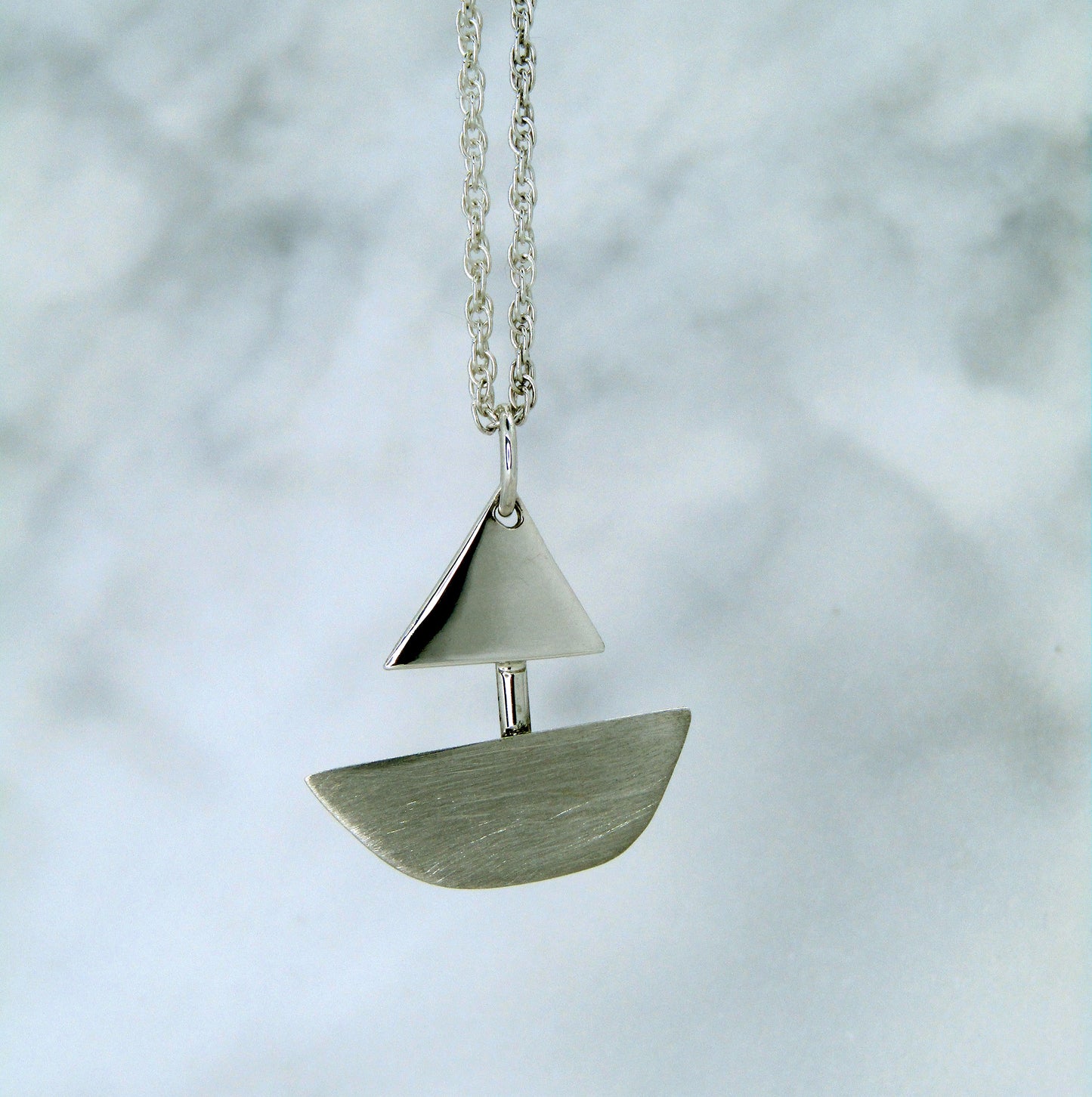 Sail Away - pendant - silver - handmade