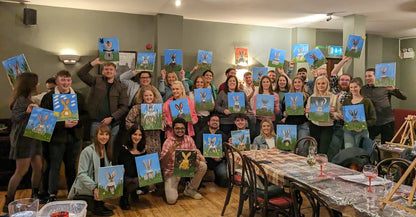 Corporate group painting class 