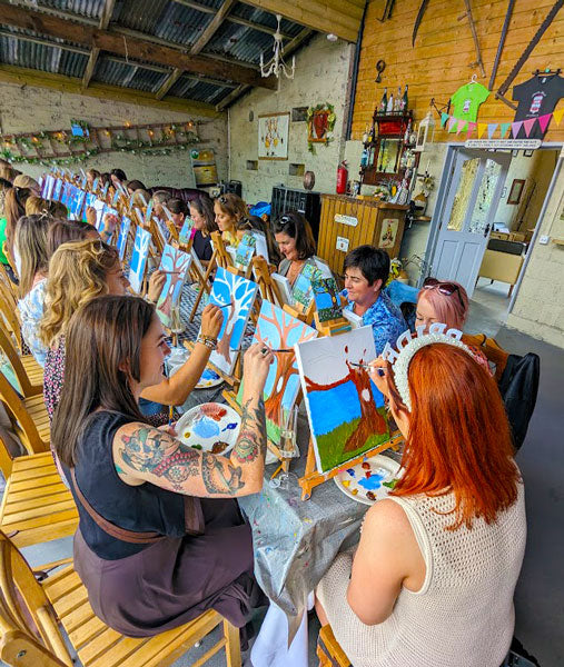 hen party paint and prosecco class Ireland