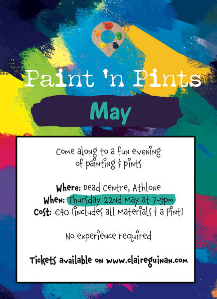 Art class in Athlone. A fun class of painting. A great night out