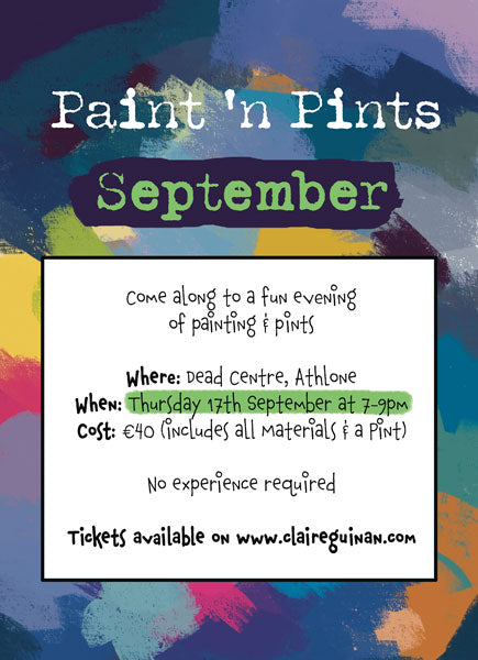 Paint and pints art class in Athlone